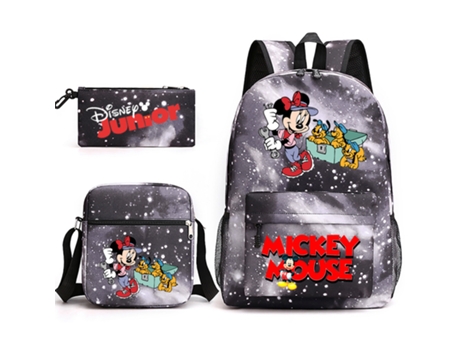 KOHREE Conjunto de tres piezas de mochila escolar para estudiantes de Mickey Mouse