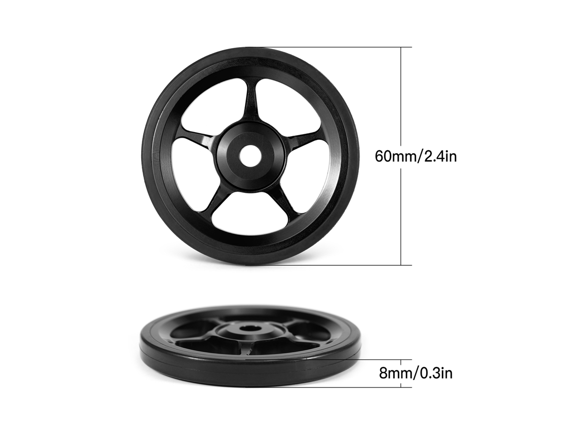 2pcs Ruedas Auxiliares Ultraligeras Cnc De Aluminio Para Bicicleta Plegable Con Tornillos M6 Accesorios De Bicicleta