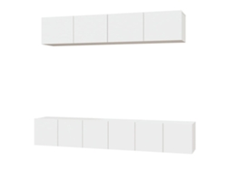 Conjunto de mueble para TV de 5 piezas, madera procesada, blanco, MAISON EXCLUSIVE