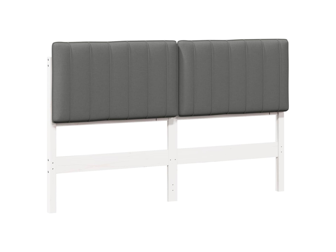 Maison Exclusive - Cabecero Tapizado Y Gris Claro 160 Cm Madera De Pino Macizo