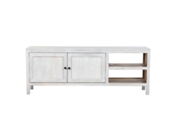 Mueble para TV de madera de mango blanca, 160x40x60cm ALEXANDRA HOUSE LIVING