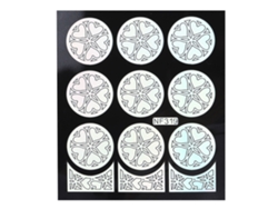 Rebe-sticker Nail Art Diseño Floral Calcomanía Plantilla Manicura Agujero Nf319