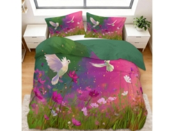 Juego Funda Nórdica Diseño Color Estampado Almohada Funda Ropa Cama Juego 240x260 Cm 240 X 260 65