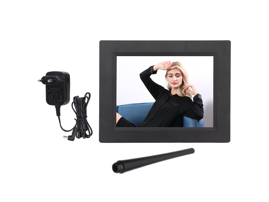 Marco Fotográfico Digital Wifi De 8,7 Pulgadas Con Pantalla Táctil, Rotación Automática, 16gb Y Enchufe Eu
