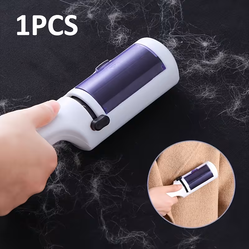Quitapelusas portátil, potente adhesión, cabezal de cepillo estático de doble cara, funcionamiento manual, diseño inalámbrico Stelasplen