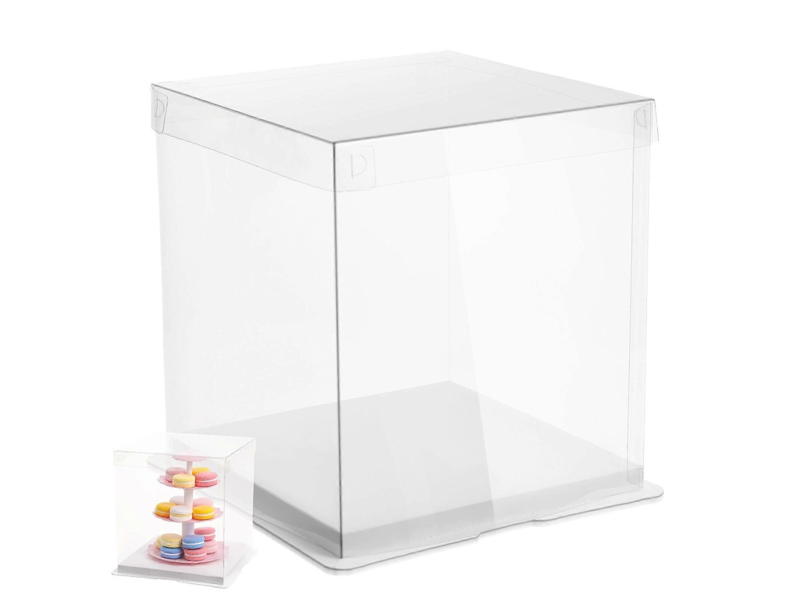Juego de 2 cajas transparentes para tartas, ideales para bodas y fiestas. Hengjian