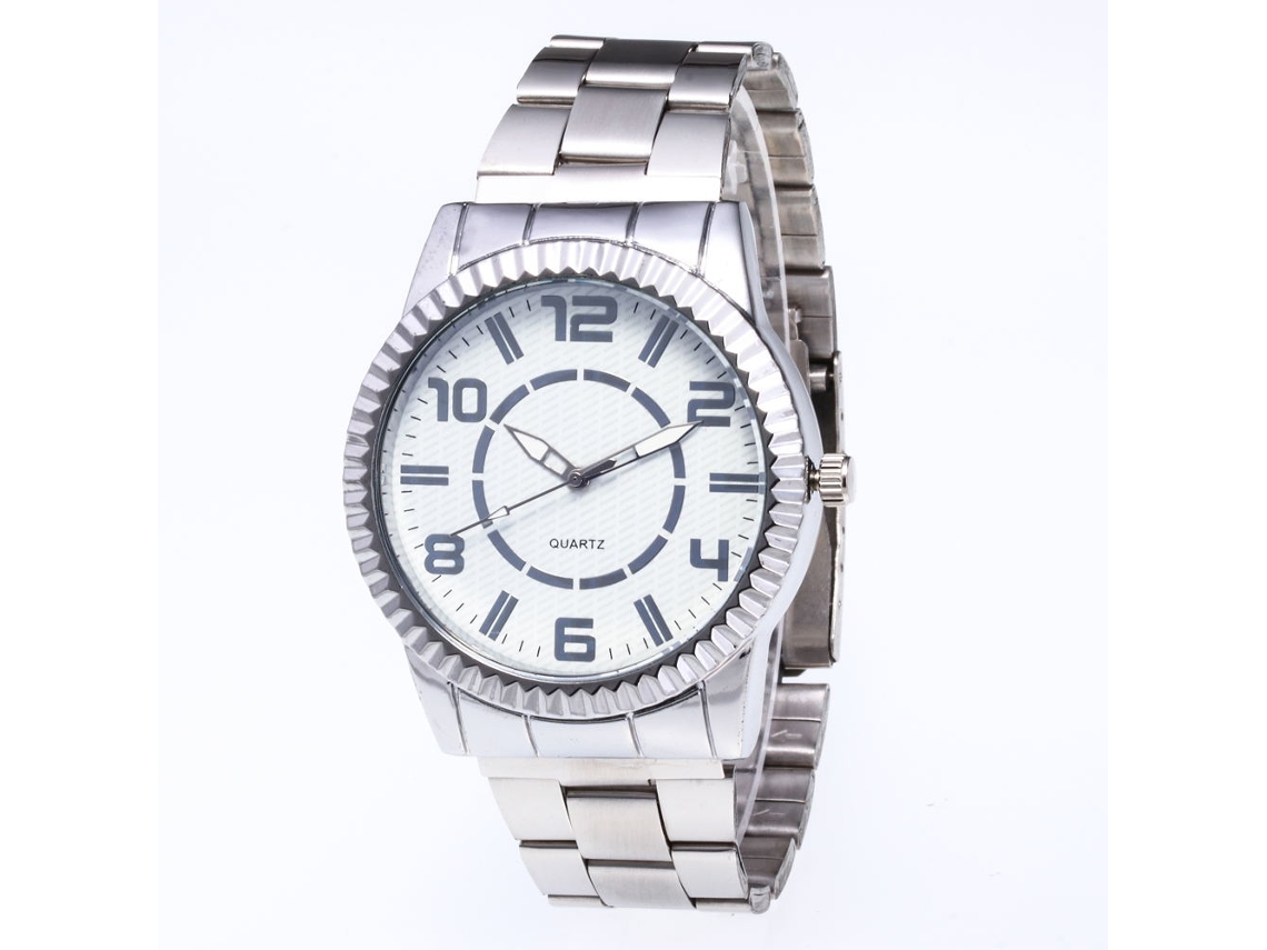 Reloj De Pulsera Analógico De Acero Con Movimiento De Cuarzo Zhoulianfa Plata Y Blanco