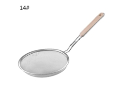 2026-cuchara Colador De Acero Inoxidable 201 Con Mango De Madera Para Pasta Verduras Carne