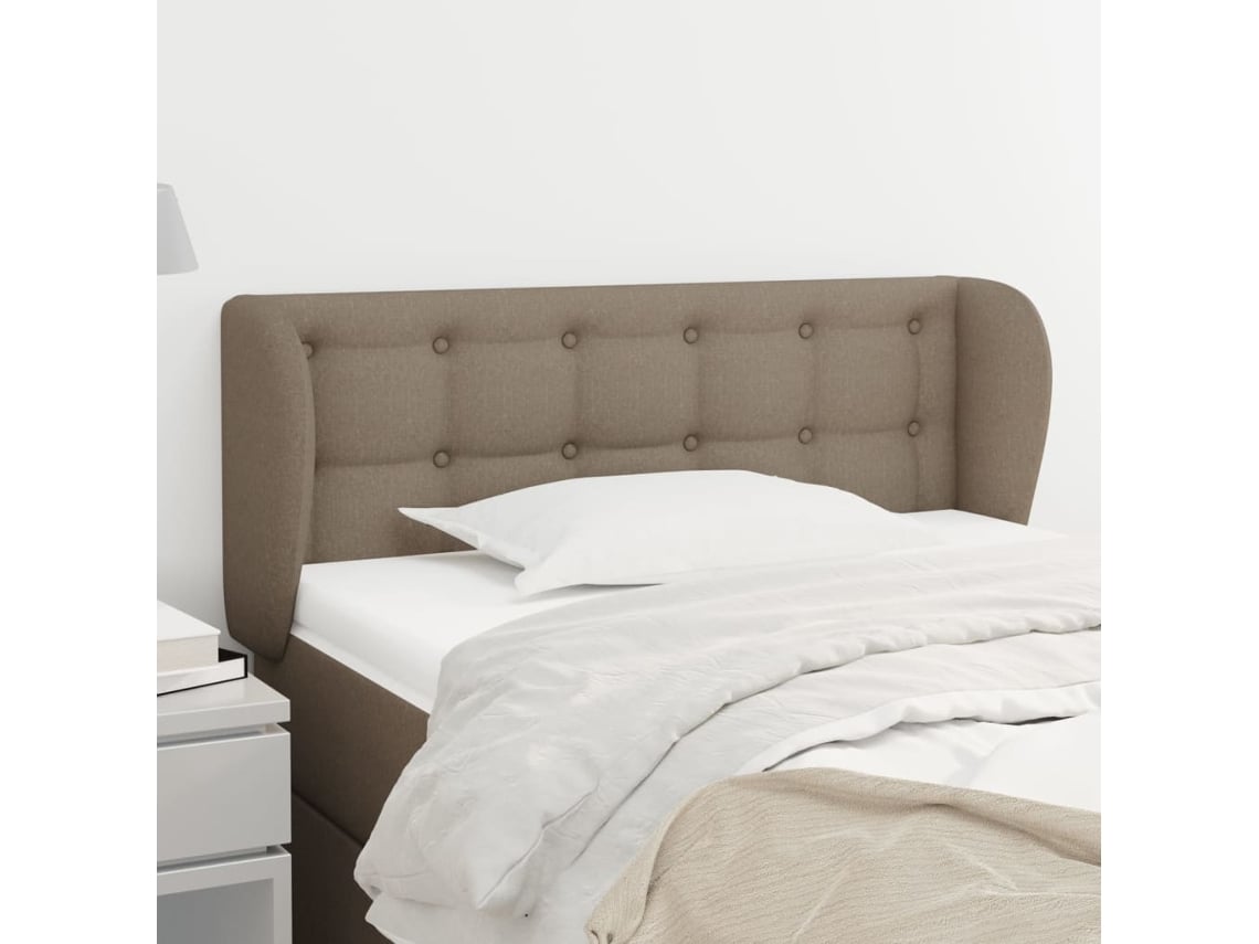 Cabecero De Tela Gris Taupe 83x23x78/88 Cm