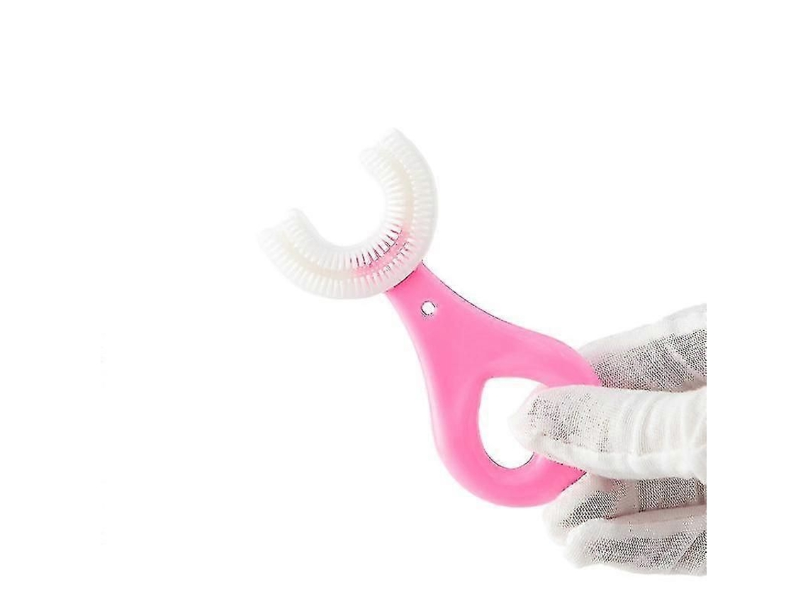 Cepillo de dientes en forma de U, infantil, de silicona, manual, limpiador GOKOCO