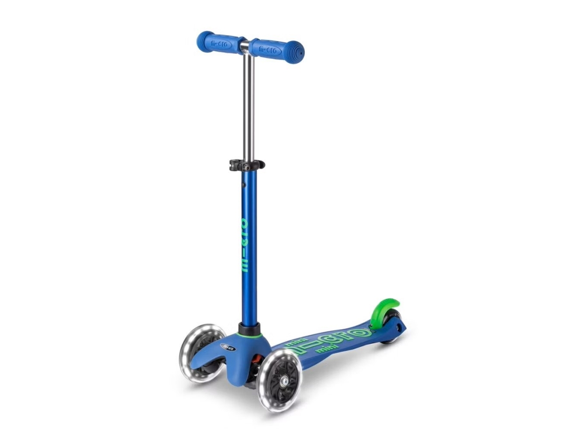 Micro Scooter Mini Deluxe Led Cristal Azul Mi3