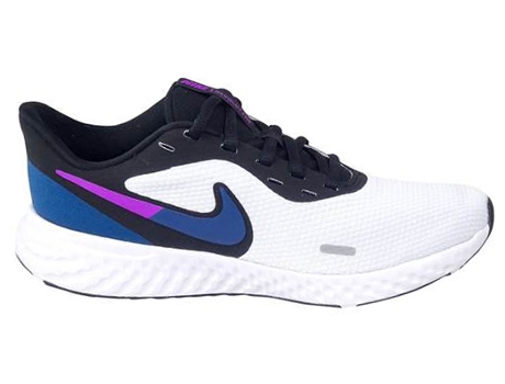 Zapatillas Deportivas NIKE Revolution 5 Mujer (Negro, Azul, Blanco -Tejido -40,5)
