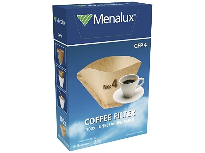 Filtro De Cafetera menalux cfp4 1x4 100 papel para