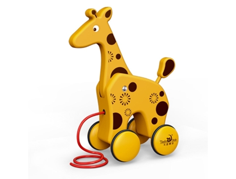 Tirón Del Coche de La Historieta, Cachorros de Animales, Enseñanza Temprana Del Bebé de La Jirafa, Juguete Educativo Del Caminante Gramo