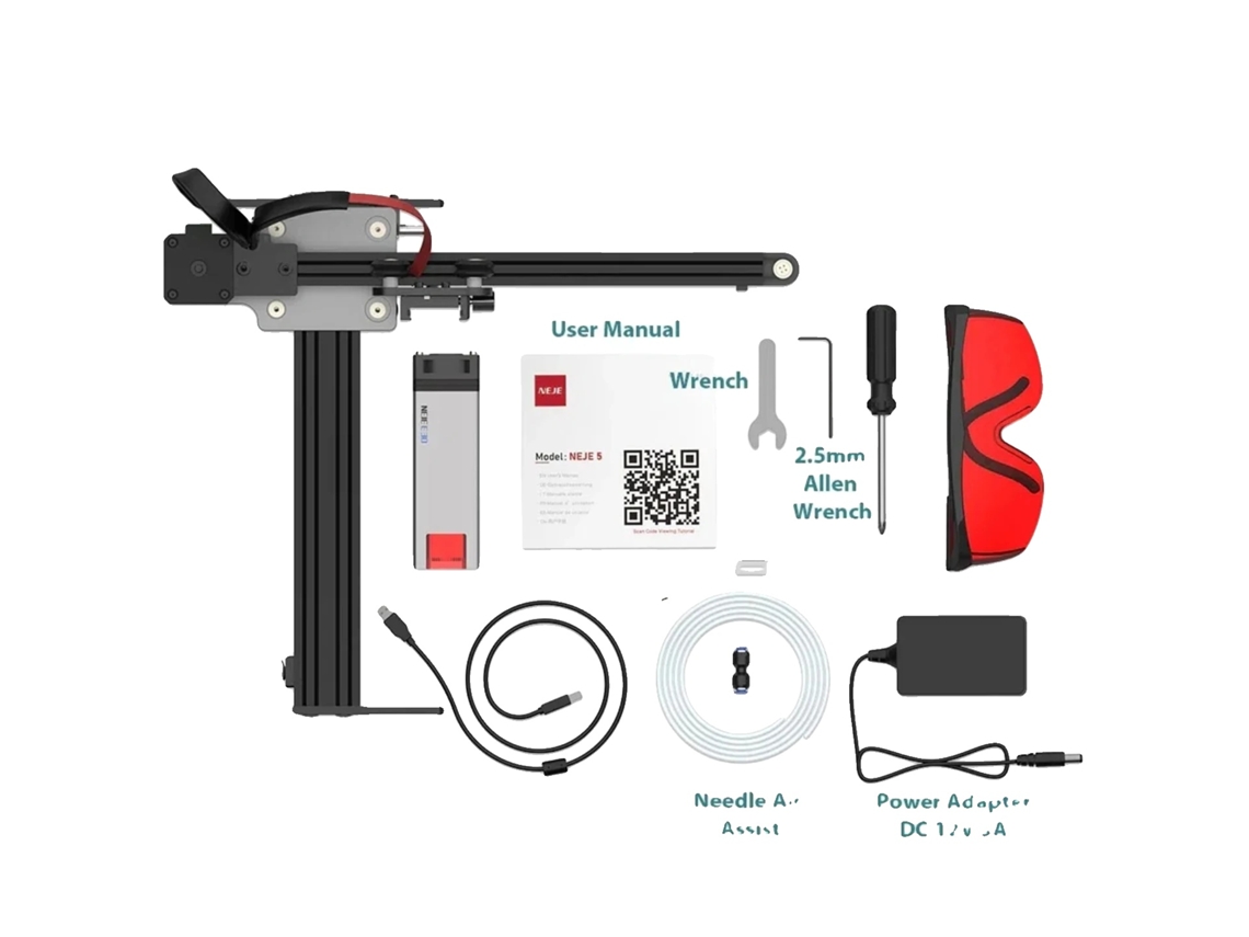 Grabadora láser, alto rendimiento, compatibilidad con diversos materiales, Neje 5 E30 7w