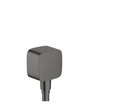 Fixfit conexión de manguera con desconector y soporte de plástico, 26457, Color: Cromo negro cepillado HANSGROHE