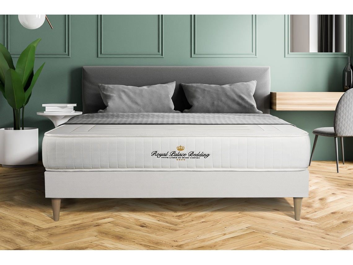 Canapé de Matrimonio Lancaster Grosor Firme Zonas ROYAL PALACE BEDDING Espuma con memoria Blanco (140x190)