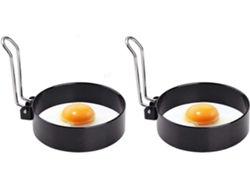 Paquete de 2 aros antiadherentes para escalfar y freír huevos.