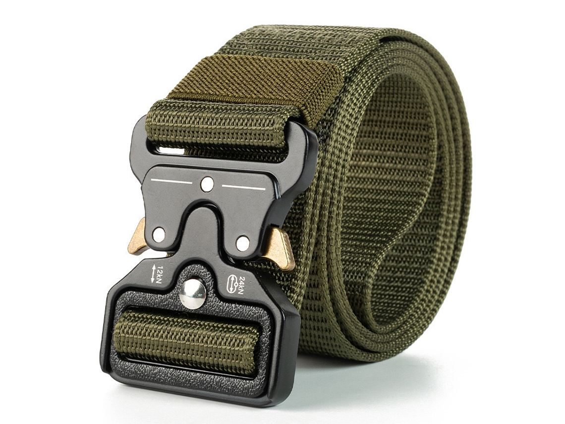 Cinturón Táctico Nailon Automático Sin Agujeros 125cm, Ajuste Rápido, Para Exterior, Trabajo O Entrenamiento, Regalo Hombre