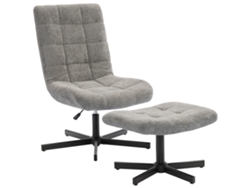 Sillón Reclinable Terciopelo, 4 Niveles, 80x66x104cm, Gris