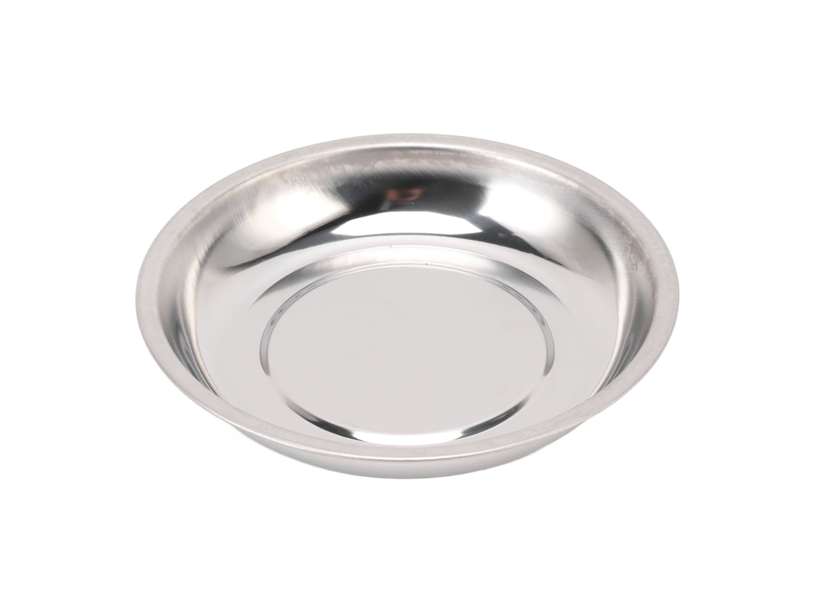 Bandeja Magnética Redonda De 6 Pulgadas Fabricada En Acero Inoxidable Para Tornillos, Tuercas Y Herramientas.