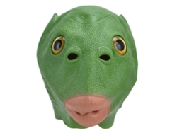 Máscara De Cabeza De Pez De Látex, Divertida Y Aterradora, Para Cosplay De Halloween Para Adultos.