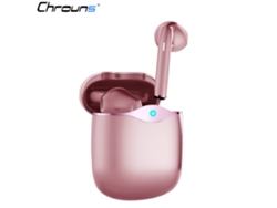 YEMAESRE Bluetooth Chrons Horas Reproducción Carga Auriculares Rosa