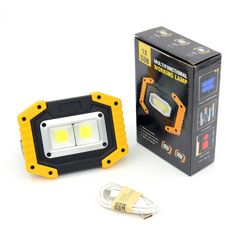 Foco portátil multifuncional recargable por USB - Luz de trabajo LED - Luz de emergencia