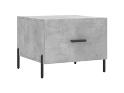 Mesa de centro con cajón, diseño moderno, 50 x 50 x 40 cm, madera industrializada gris y hierro, Dec039293