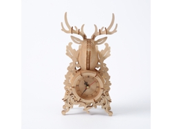 Reloj de mesa de madera con forma de reno de Chrui