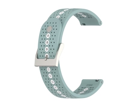 Correa de reloj inteligente para Suunto 9 Peak Universal Colorful Hole Silicone Watch Band (Rock Cyan White)