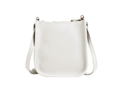 Bolso bandolera retro de piel sintética, para mujer y niña, blanco