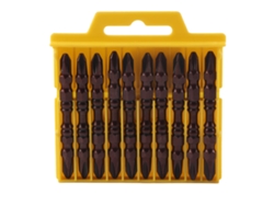 Set De 10 Brocas De Destornillador De Doble Extremidad Con Mango Hexagonal Magnético Herramienta Accesorio