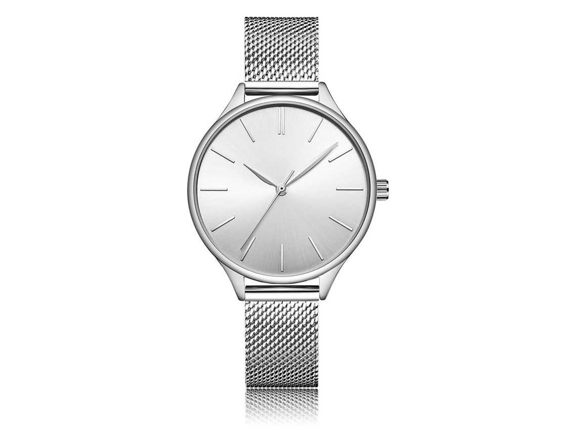 Reloj De Pulsera Informal Impermeable Para Mujer Con Correa Ajustable Y Movimiento De Cuarzo Blanco.