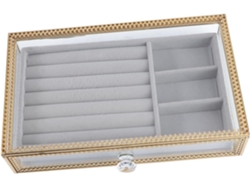 Caja Joyas Multifonction A Cajón En Vidrio Organizador De Anti-poussière Almacenamiento Para.