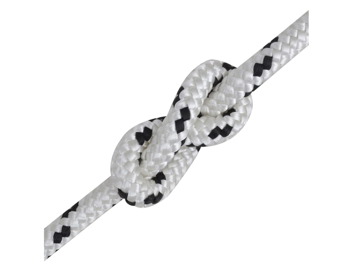 Cuerda Trenzada Poliéster 12 Mm 250 Mm Blanco