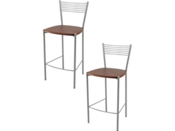 Conjunto de 2 Bancos T M C S Elegance (Castanho Cerejeira - 93x42x43 cm - Aço)