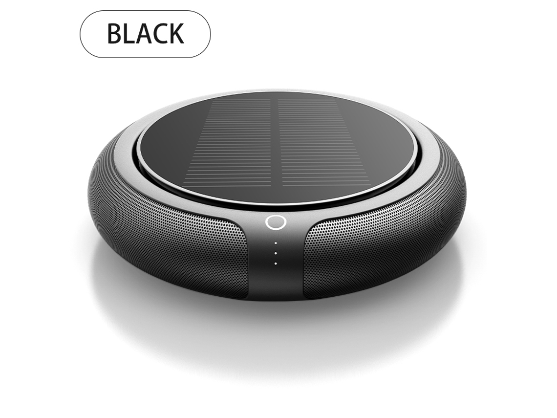 (negro) Purificador De Aire Para Automóvil Con Funciones De Humidificador Y Aromaterapia, Carga Solar.