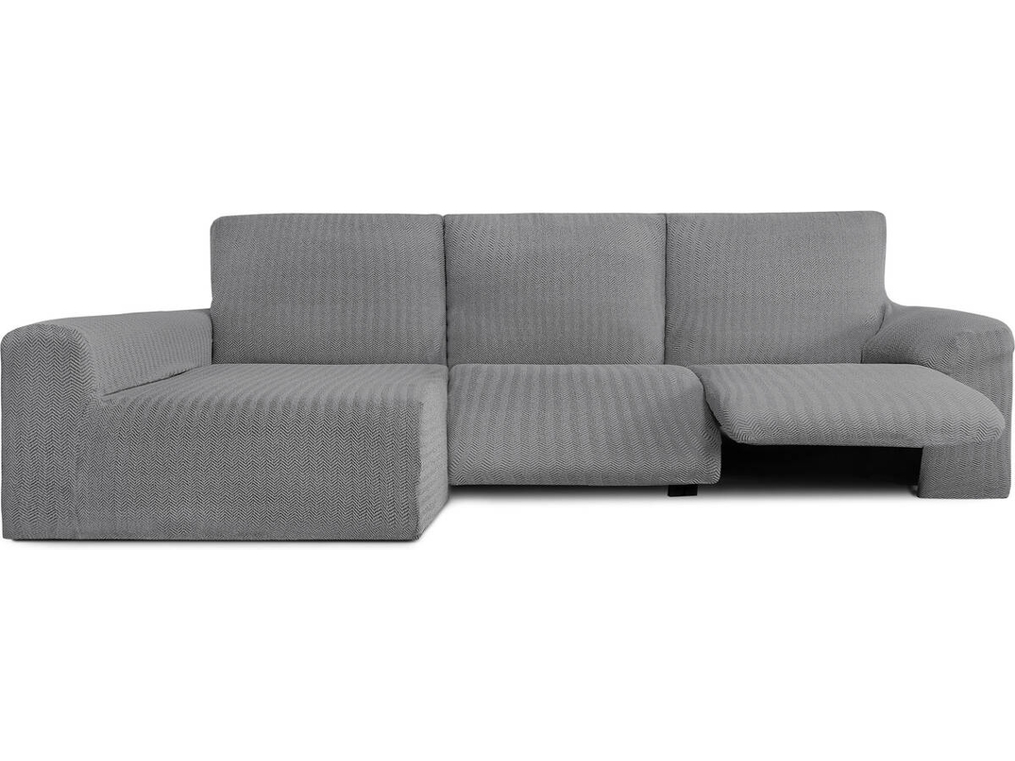 Funda de Chaise Longue Relax Izquierda EYSA Premium Jaz Tejido Multielástico (360 x 180 x 120 cm - Poliéster y Algodón - Gris)