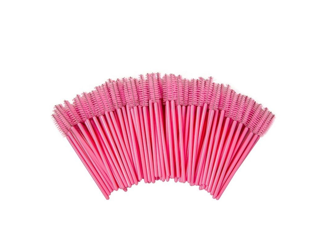 Juego De 100 Cepillos Desechables Para Pestañas. Adecuado Para 2025. Cepillo Desechable Para Máscara De Pestañas (rosa).