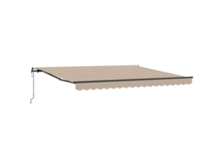 Maison Exclusive - Toldo Retráctil Beige 400 X 350 Cm Tela Y Aluminio