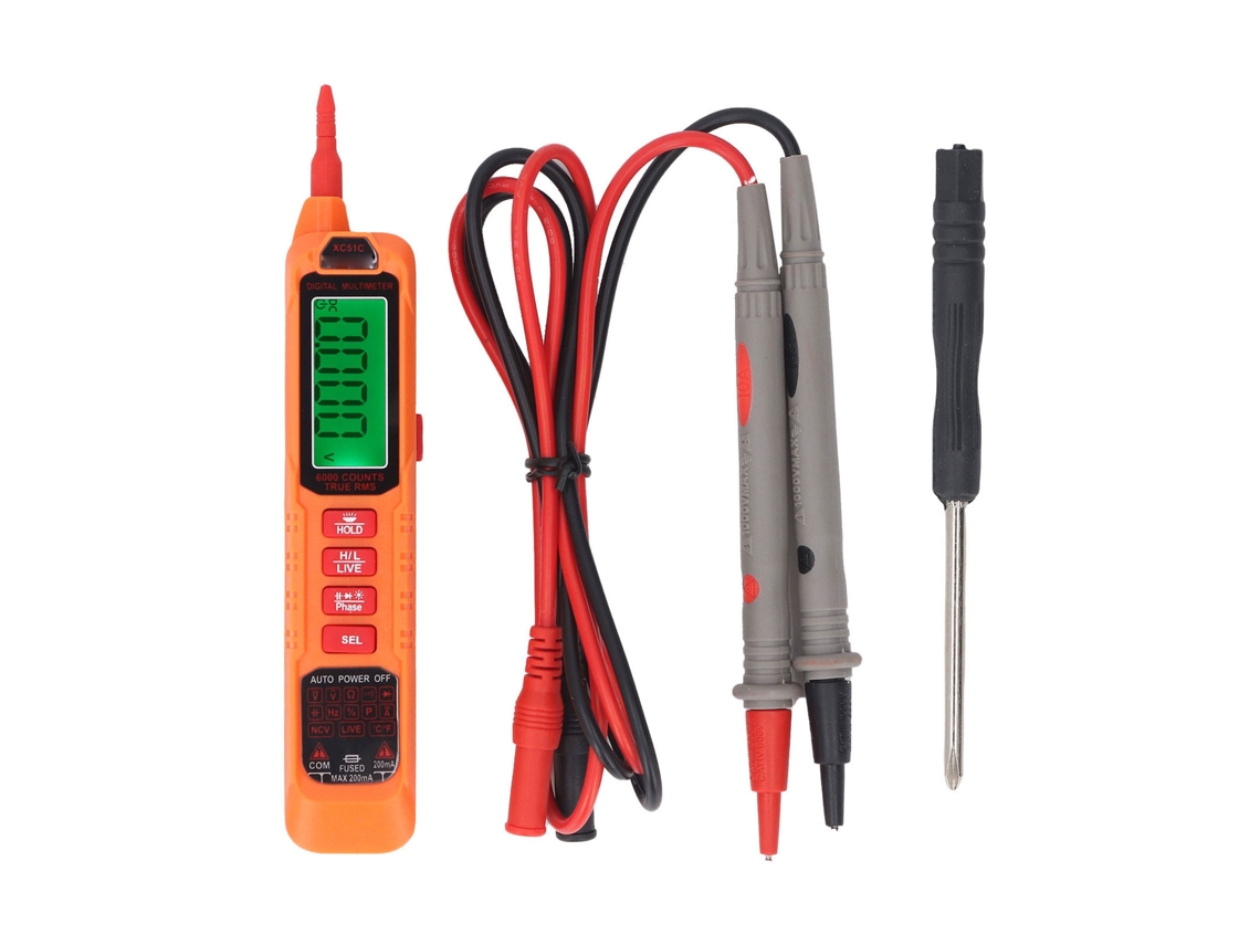 Tester Pen Tipo Voltaje Multímetro Digital 6000 Conteos 600v Ac Dc