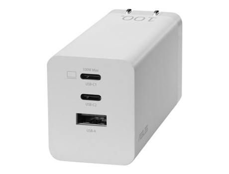 Adaptador De Corriente Gan De 3 Puertos De 100 W 90Xb07In-Bpw010 Cargador Para Computadora Portátil 100 W 2X Usb-C / 1X Usb-A Gan ASUS