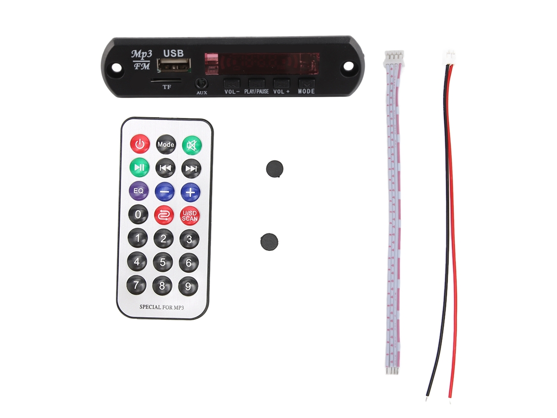 Placa Decodificadora Mp3 Bluetooth Con Control Remoto, Ajuste De Volumen Y Módulo Manos Libres.