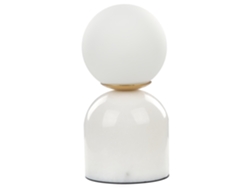 Lámpara de mesa BELIANI Kiwi de Vidrio, Mármol Blanco 10x10x21