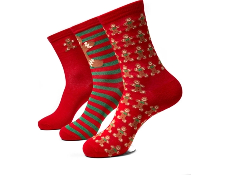 Medias URBAN CLASSICS christmas gingerbread lurex Algodón, Poliéster Hombre (35-38 - Multicolor)