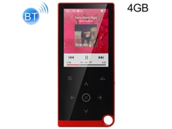 Reproductor de audio deportivo CSYY E05, MP4/MP3, 4 GB, Bluetooth (rojo)