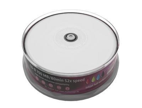 Cd-R 700Mb 80Min Tarta Imprimible 25 Unidades Mediarange
