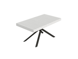 Mesa extensible Niket 160/244x80 cm Fresno blanco Patas antracita Itamoby