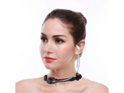 Auriculares con control de garganta y tubo de sonido oculto